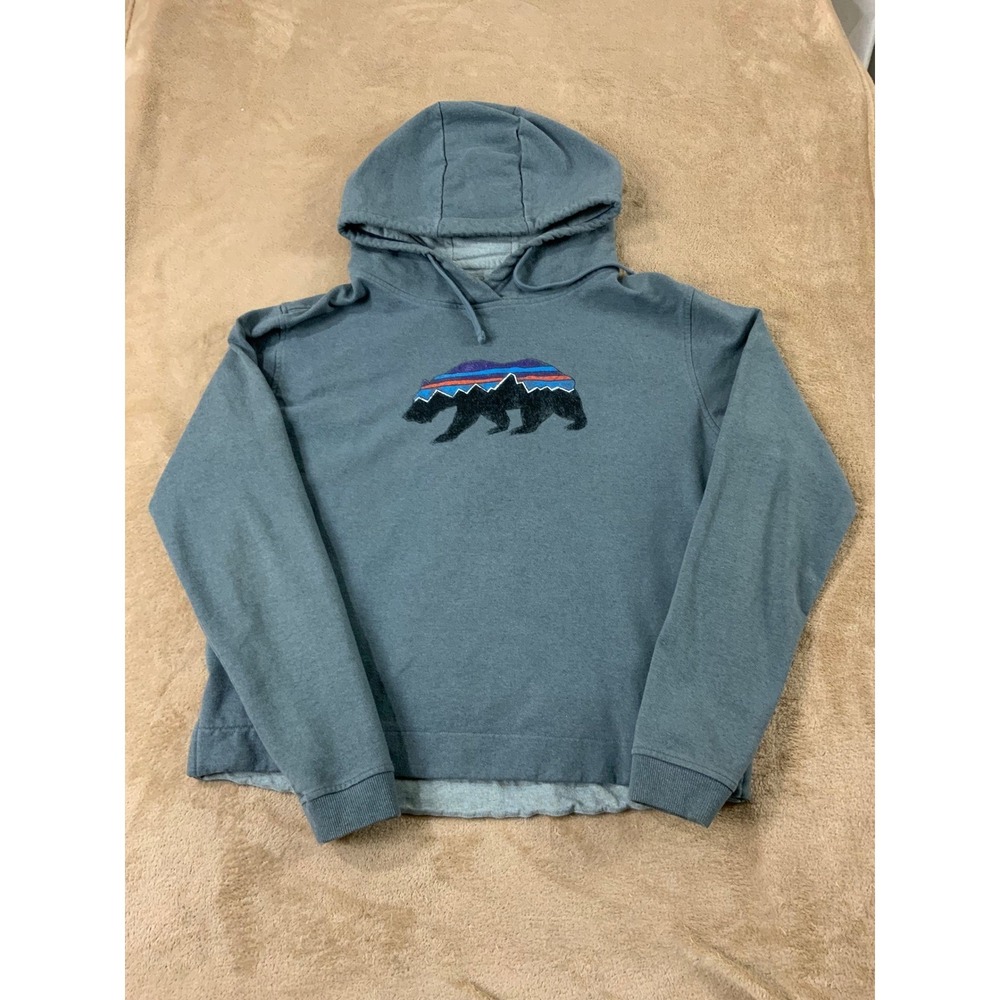Patagonia Uprisal Hoody Regular Fit Mens Large Grey Buffalo Print Good